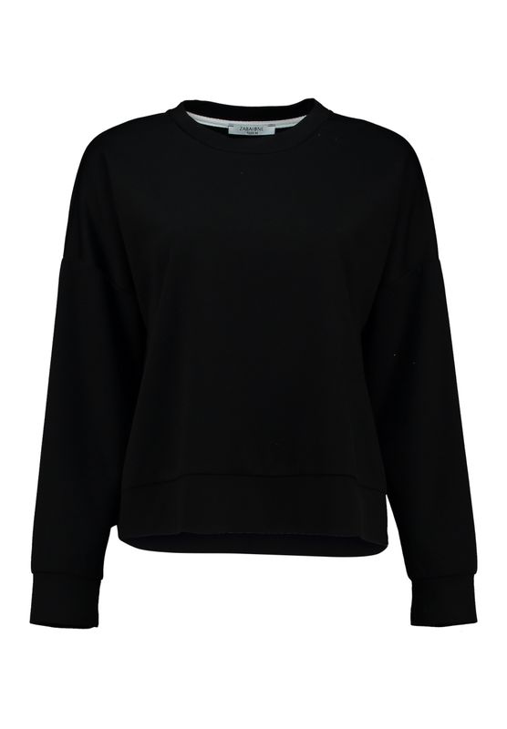 Zwarte sweater met rits Janaa