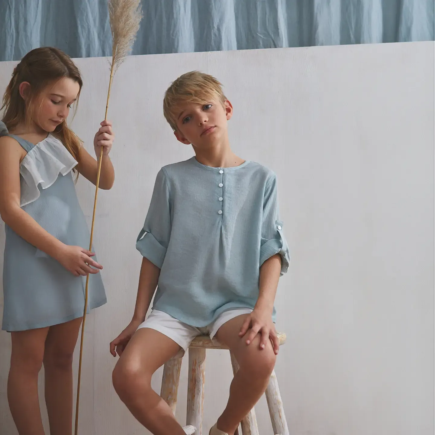 Muntgroen hemd, feestcollectie