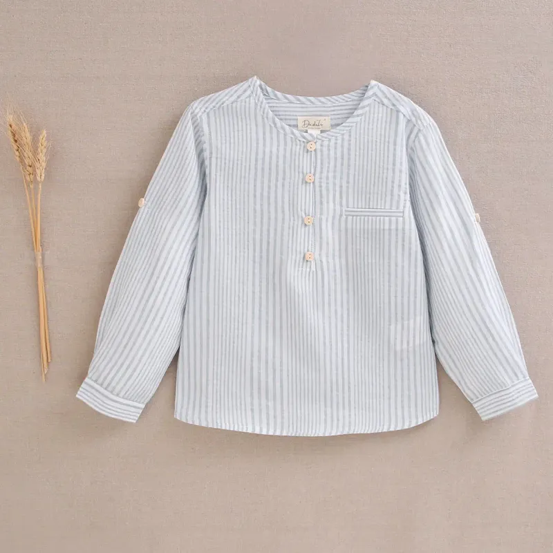 Groen/wit gestreept hemd, feestcollectie