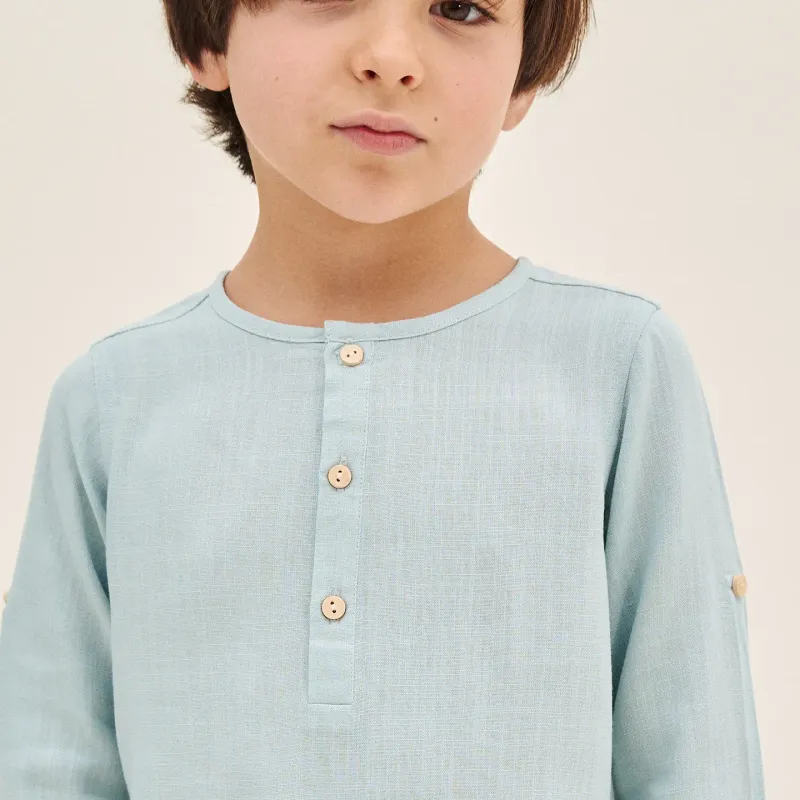 Zachtgroen hemd, feestcollectie