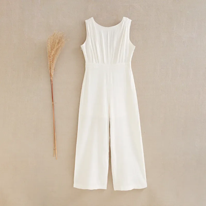 Offwhite jumpsuit, feestcollectie