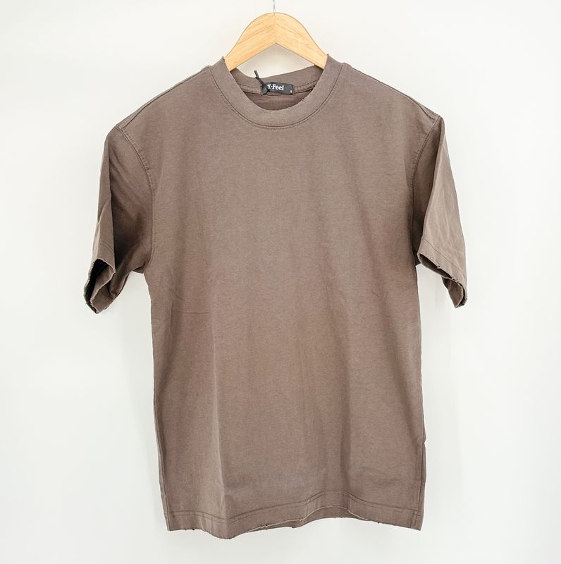 Stoer vintage T-shirt donker grijs
