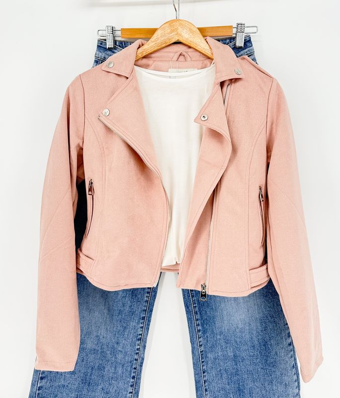 Roze bikerjack Vera