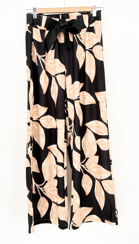 Zwart/beige broek Lenaa