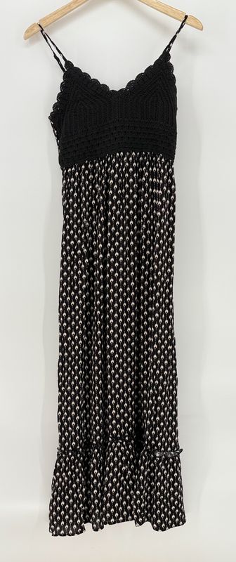 Zwart beige zomerjurk Karla