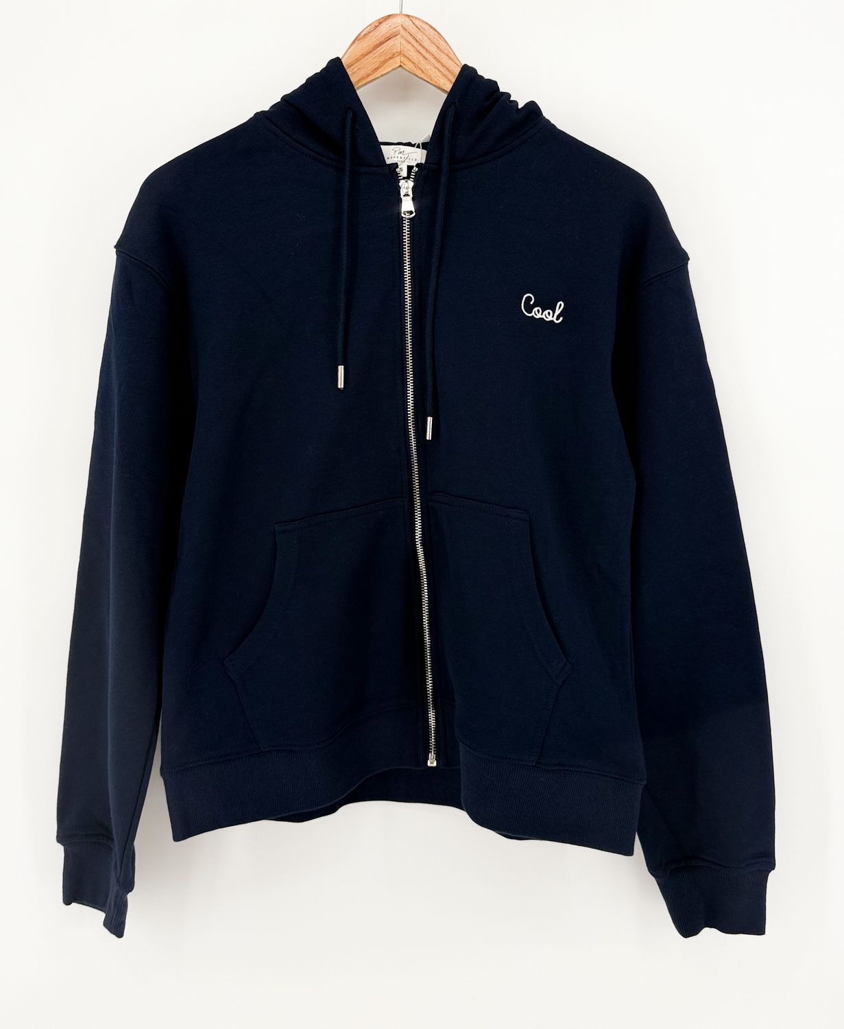 Blauwe hoodie met rits COOL