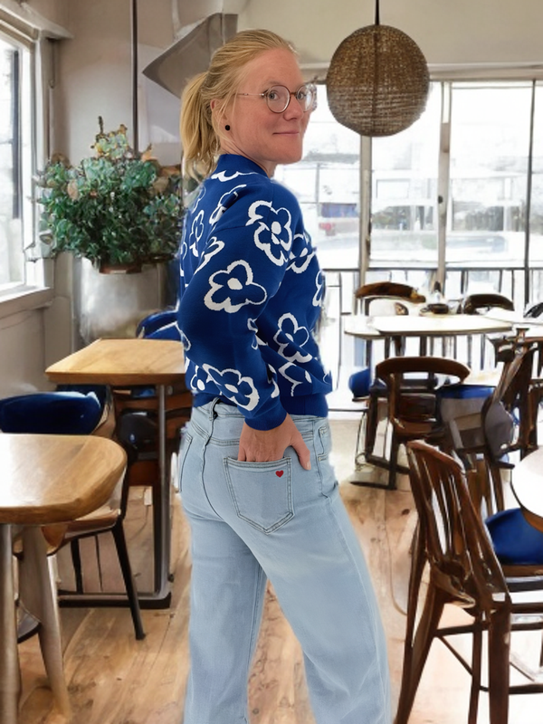 Light blue jeans Rood hartje