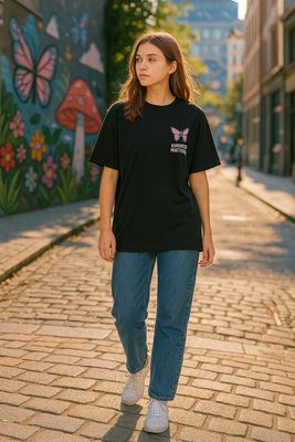 Zwarte T-shirt Doja