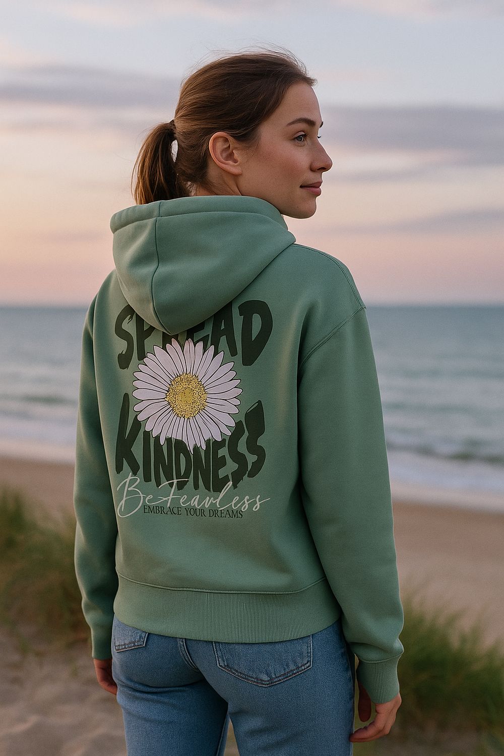 Groene hoodie Nika