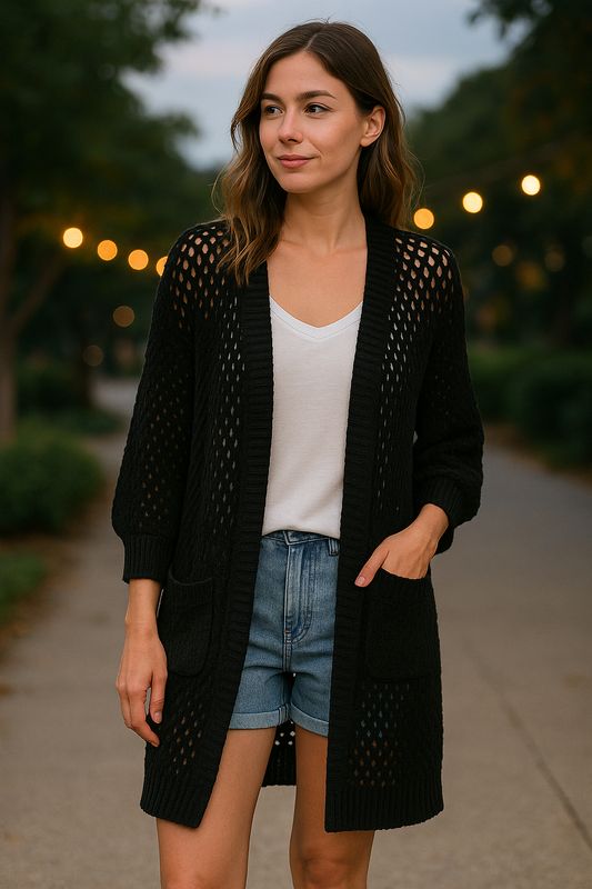 Zwarte gilet Letizia