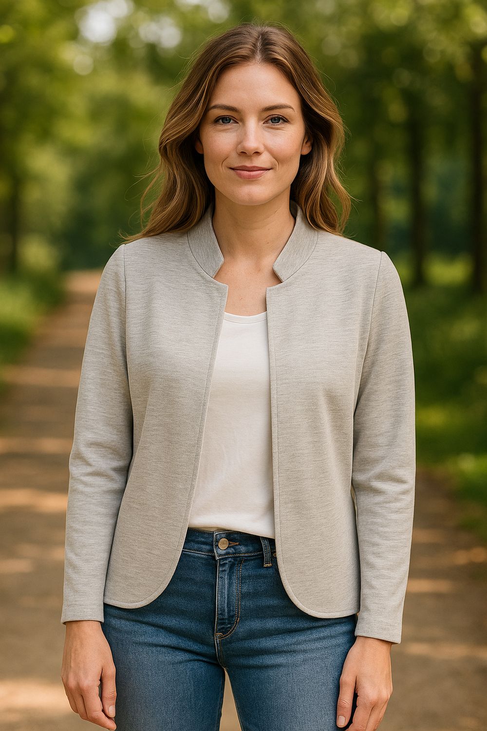 Grijze blazer Julee