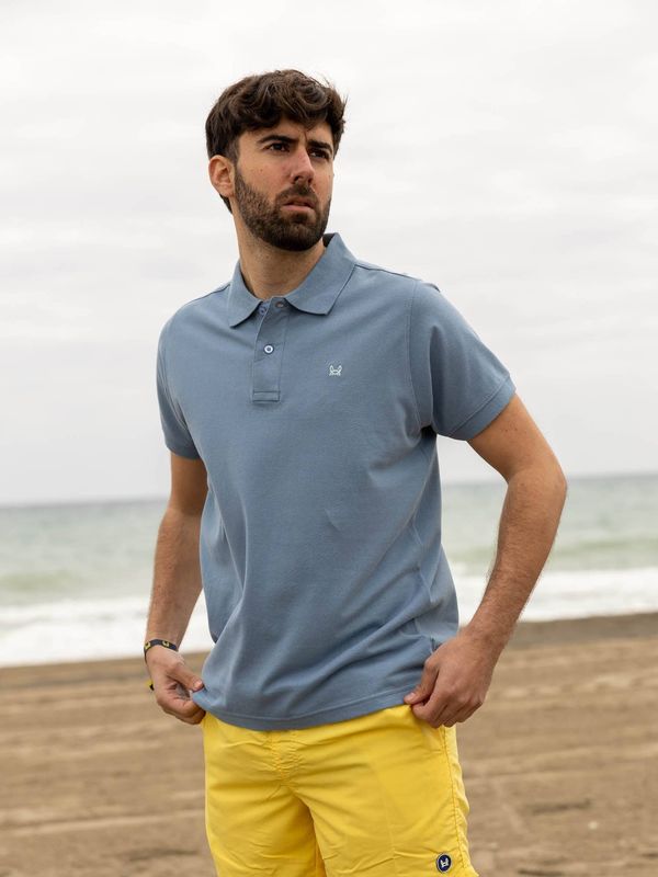 Blauwe polo Custi
