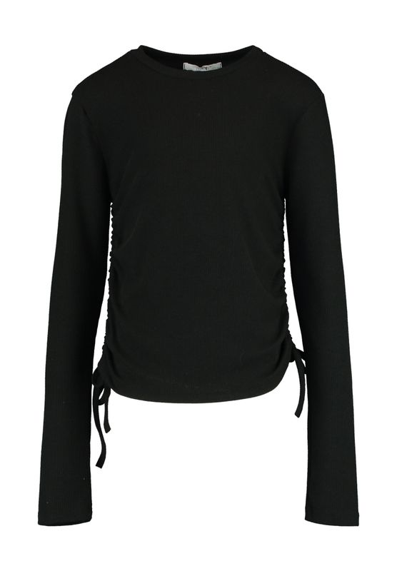 Zwarte shirt met strik Gisa