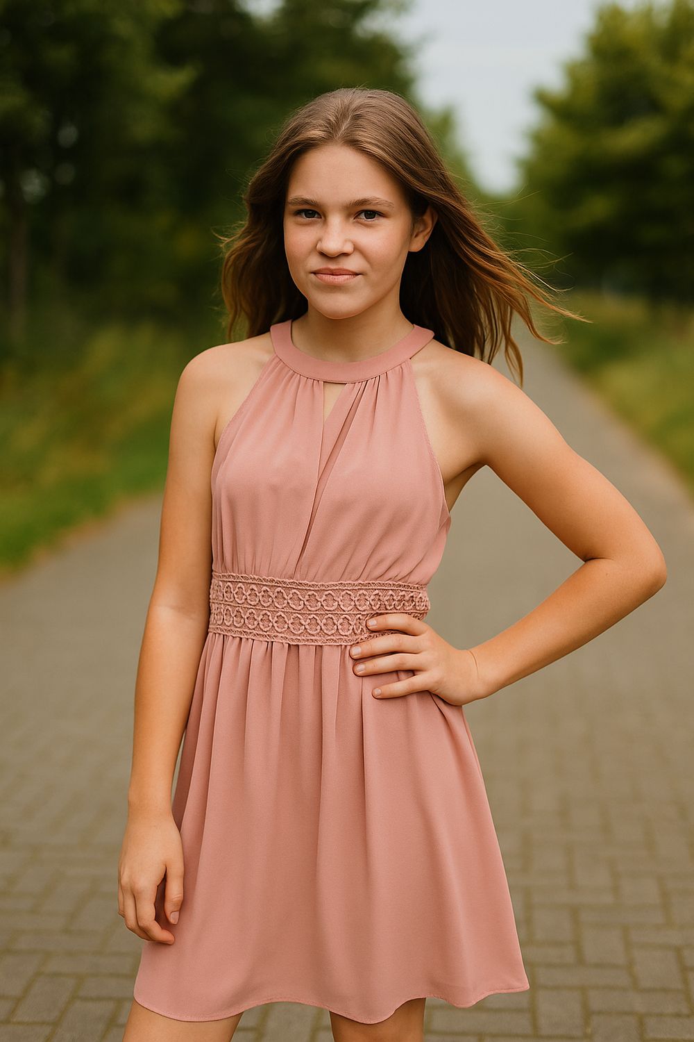 Roze jurk Eileen
