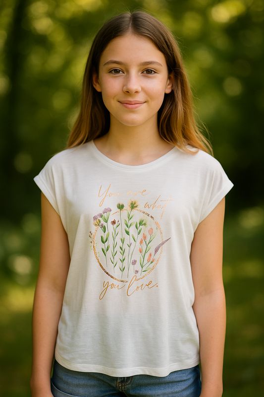 T-shirt met flowerprint Cleo