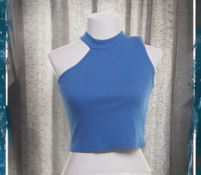 Blauwe Croptop Allia