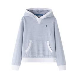Blauw/witte hoodie