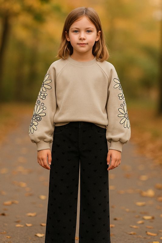 Zwarte broek strikjes