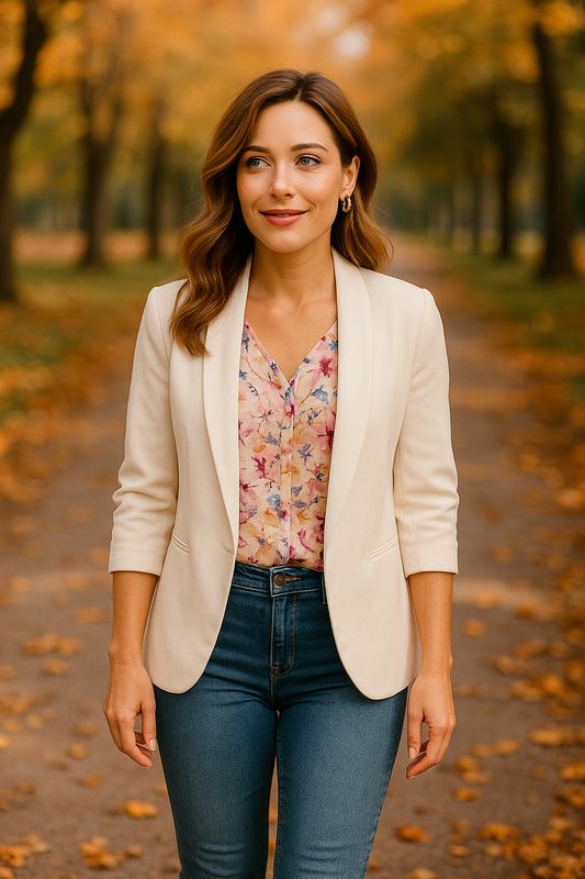 Witte blazer Malea