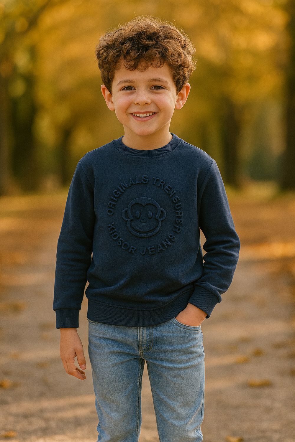 Navy sweater STR. M