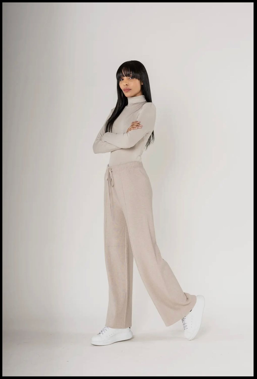 Beige lounge broek