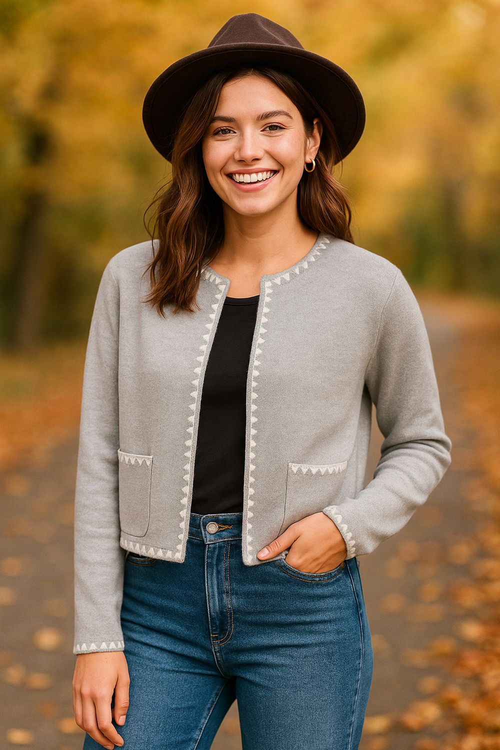 Grijze cardigan Sola