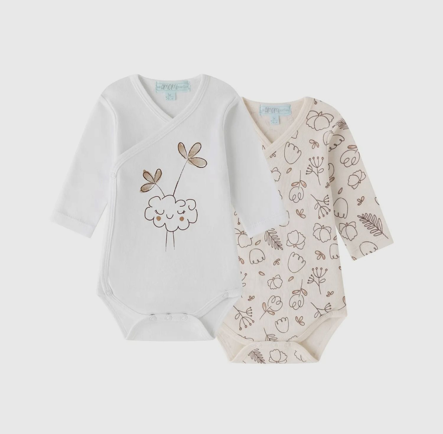 Set rompertjes beige Fall