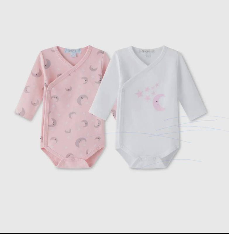 Set rompertjes pink moon