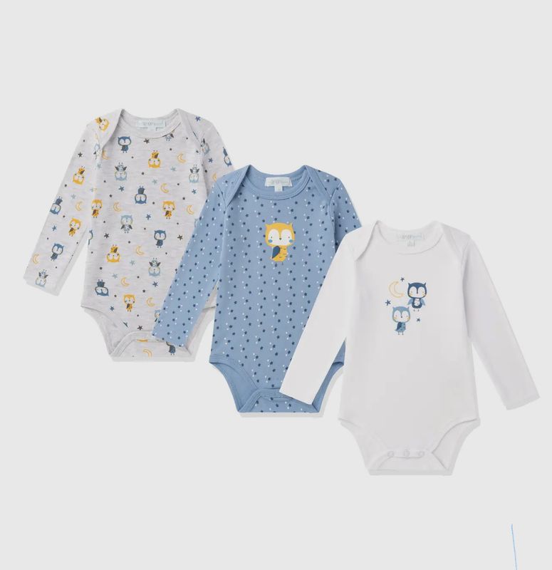 3delig rompert pak Blauwe uiltjes