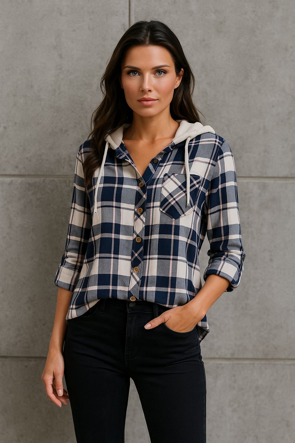 Blue Check hemd Sibel