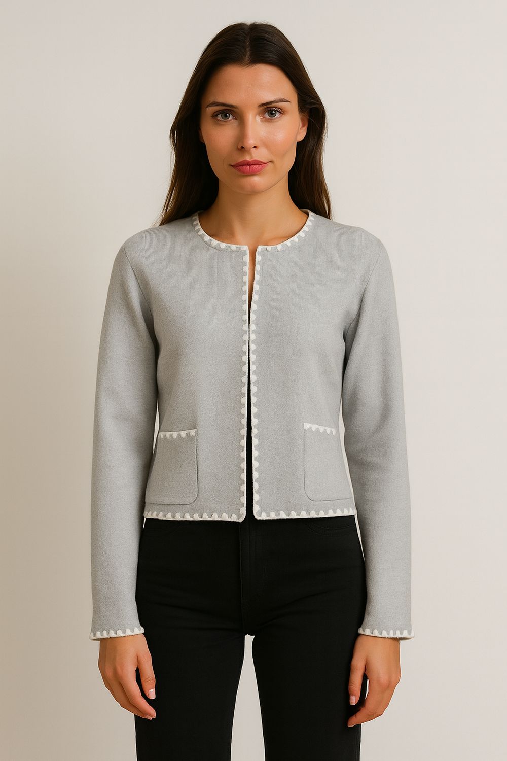 Grijze cardigan Sola