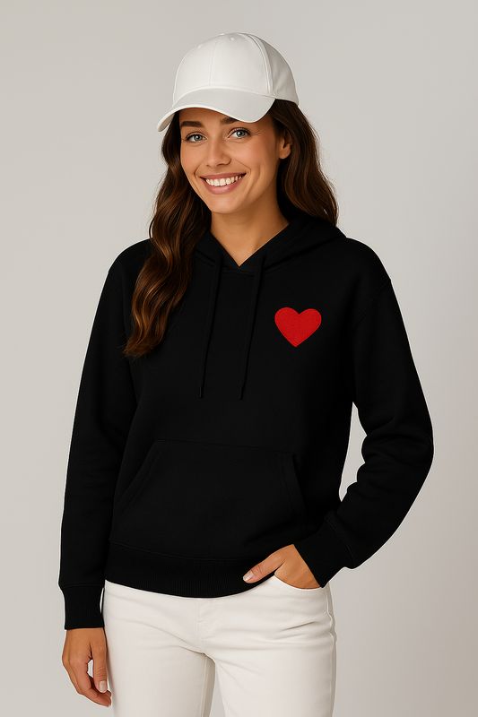 Gebreide hoodie haert