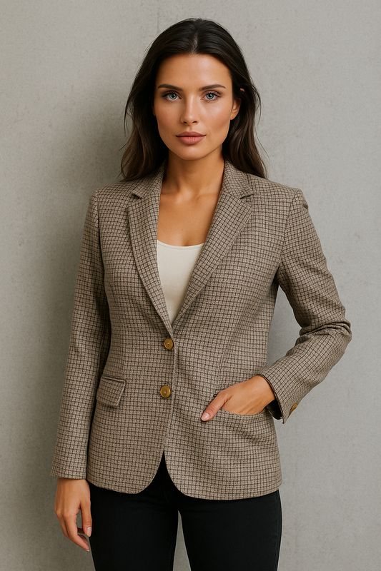 Blazer bruin geruit - Magnolia