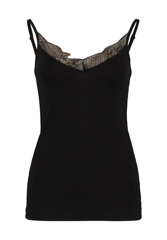 Zwart topje met kant Paige