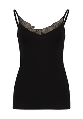 Zwart topje met kant Paige