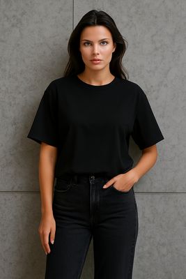 Oversized Effen T-shirt – Zwart basic