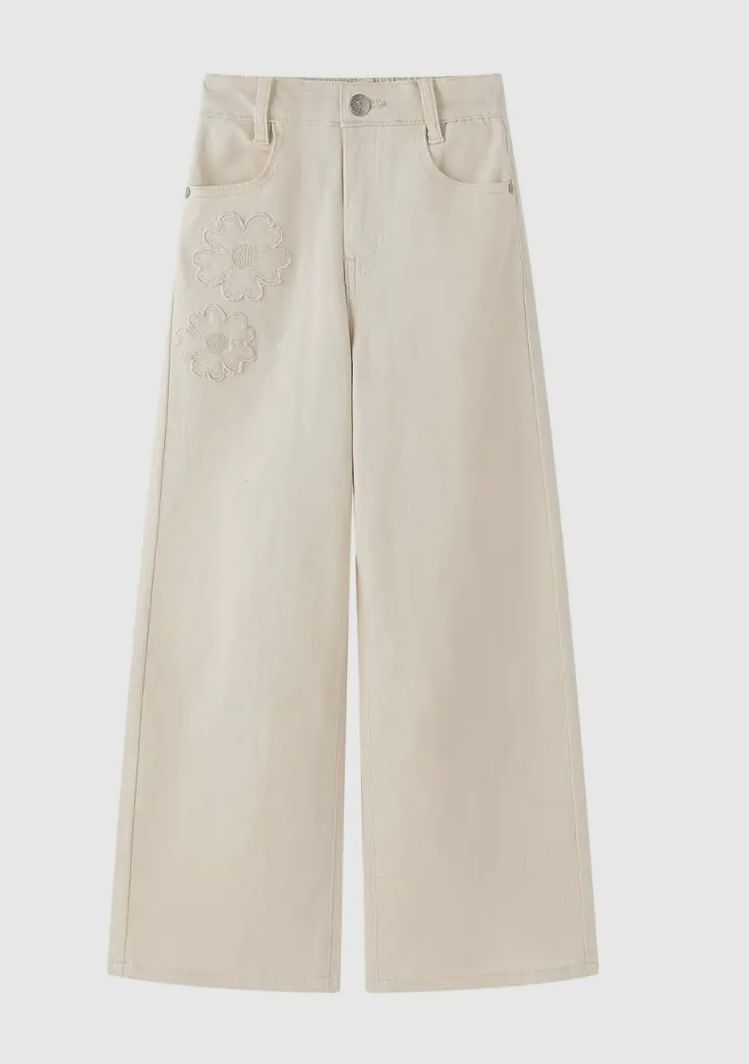 Beige Jeans wide leg