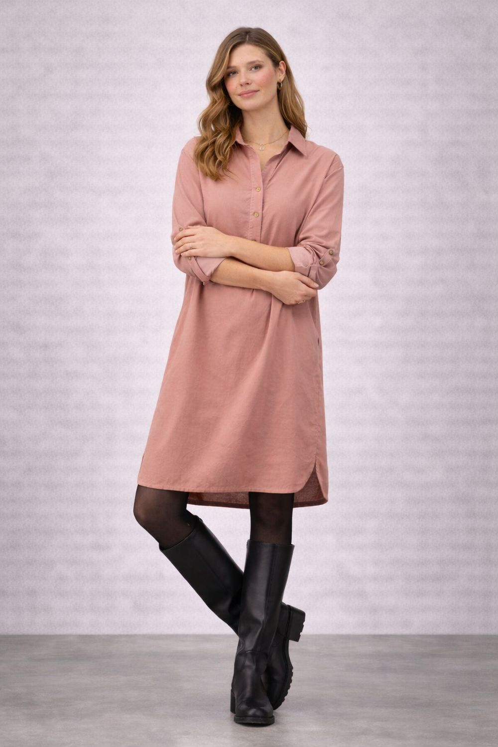 Beige/camel jurk Mona