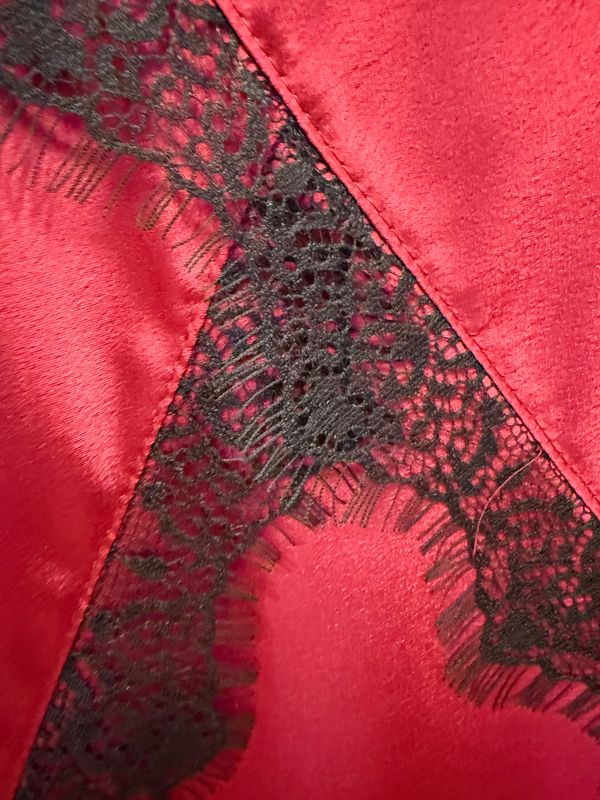 Satin look/kant rok