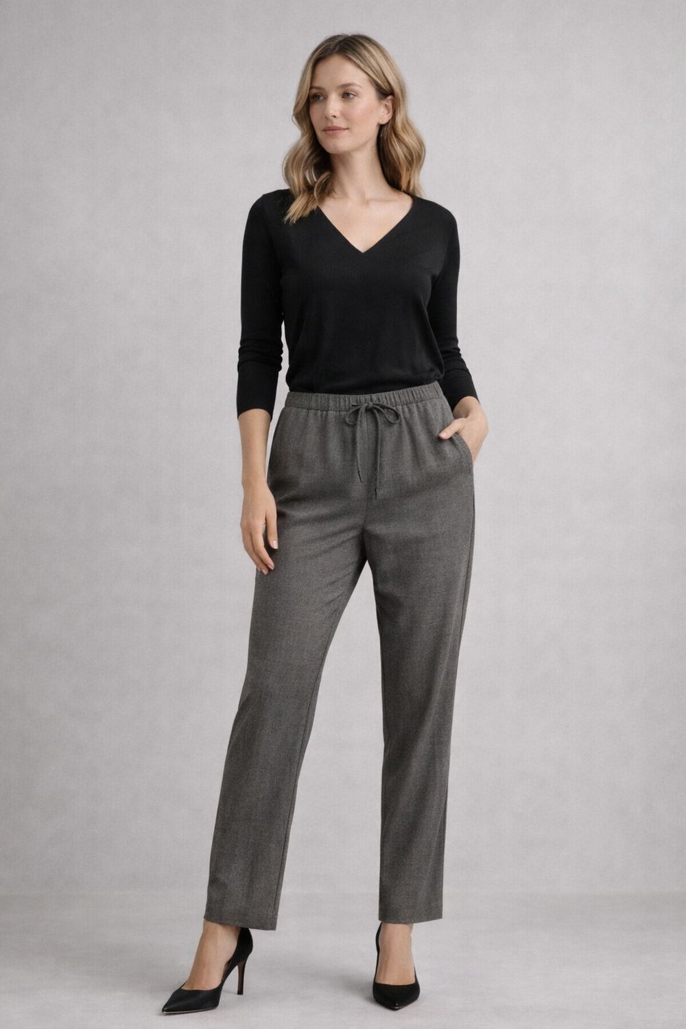 Grijze pantalon Leah