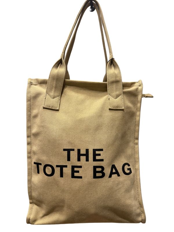 Beige/zwart TOTE BAG