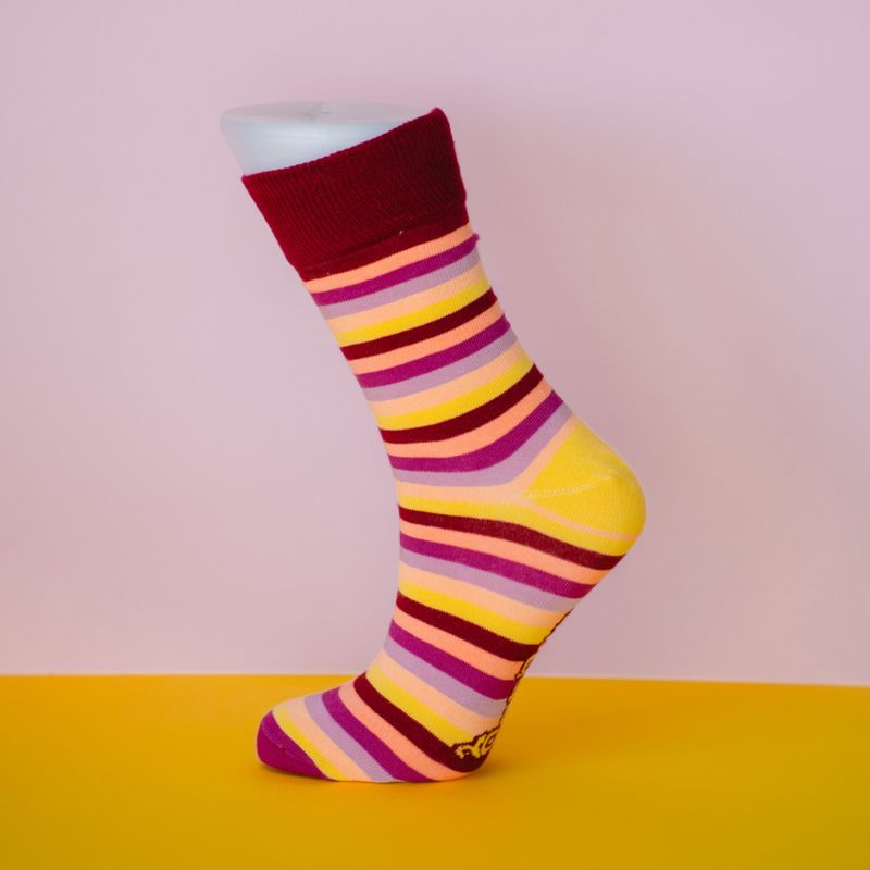 Red/Yelllow stripes Pepper Socks