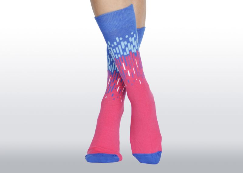 Blue/pink Pepper Socks