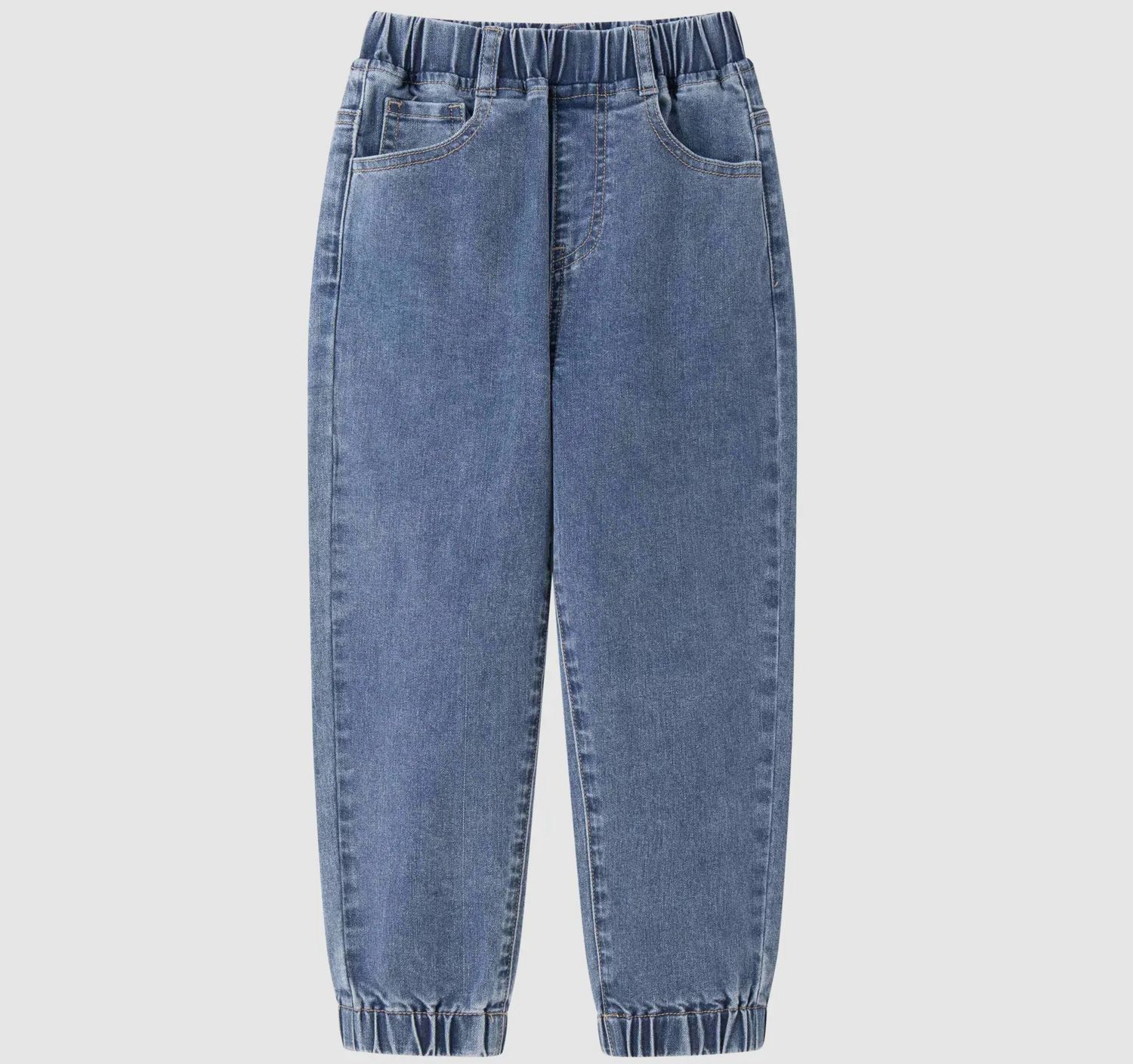 Denim jeans met tailleband