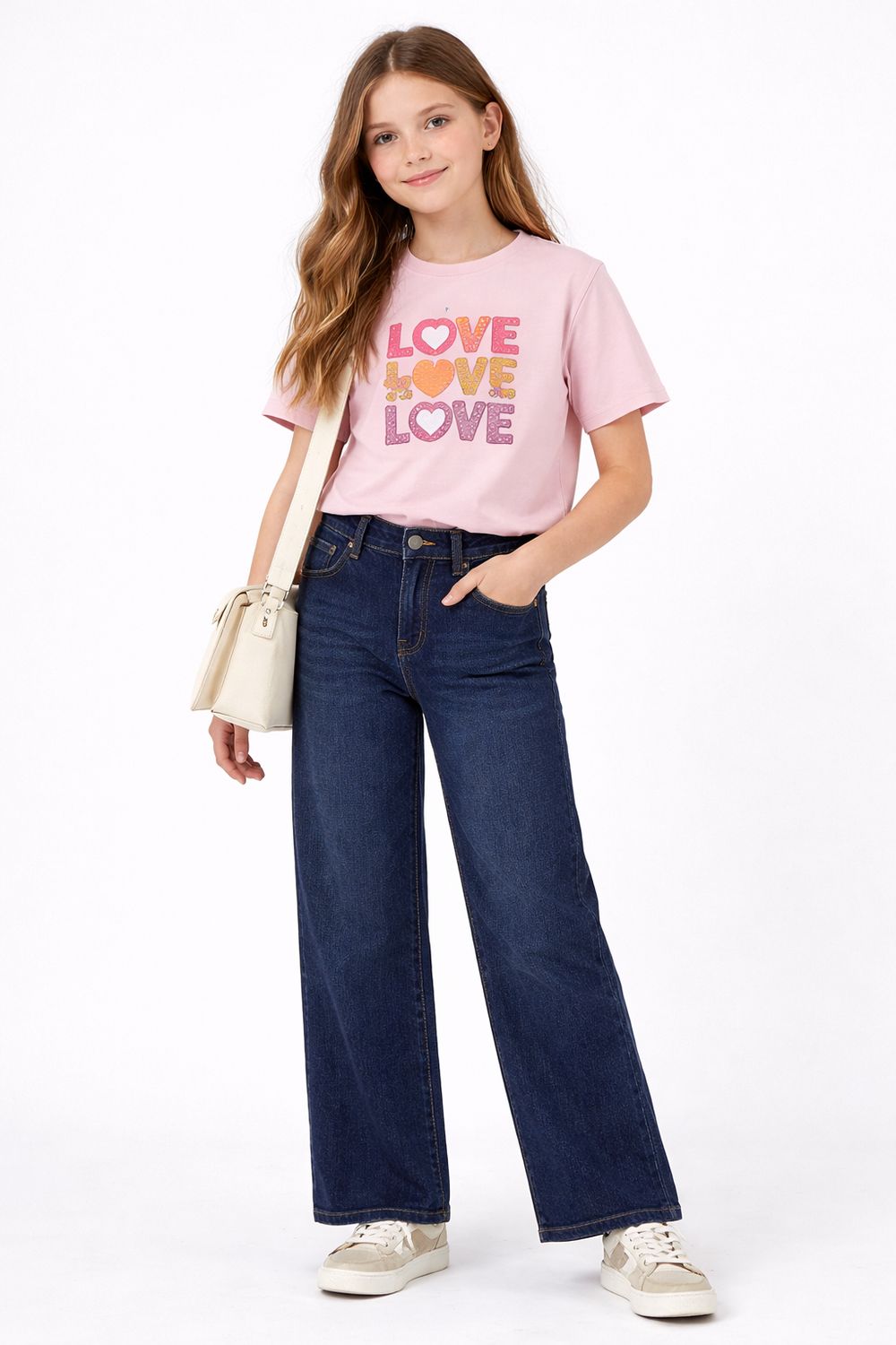 Wide RAW jeans Gold heart