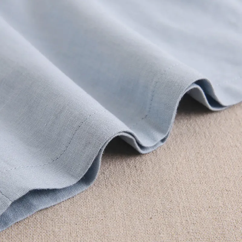 Blauwe jurk asymmetrische bandjes