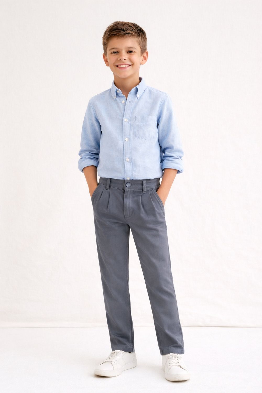 Grijze chino, feestcollectie