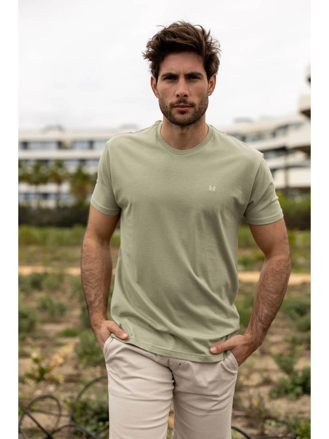 Olijfgroen T-shirt