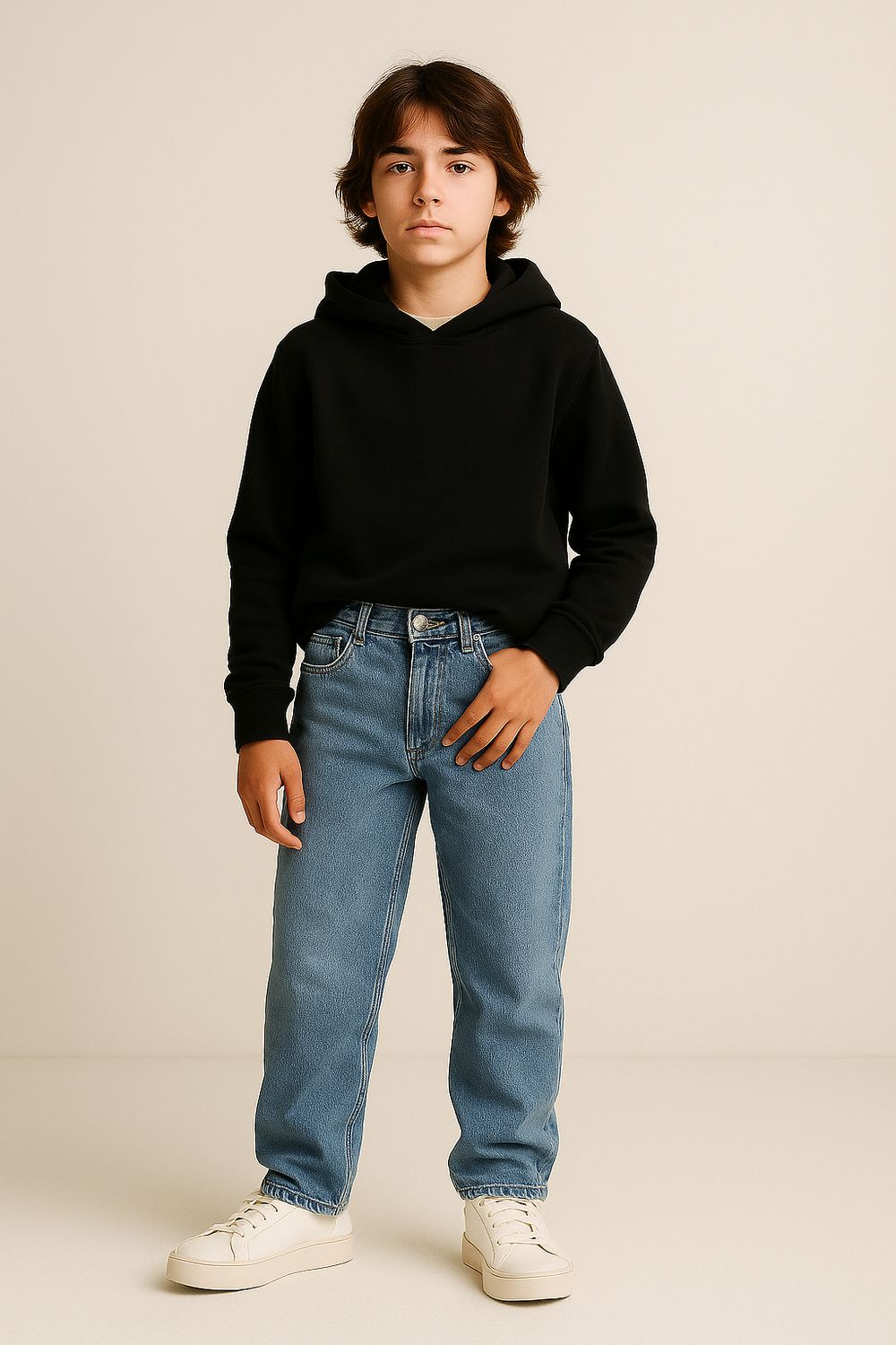 Dark jeans relaxte fit