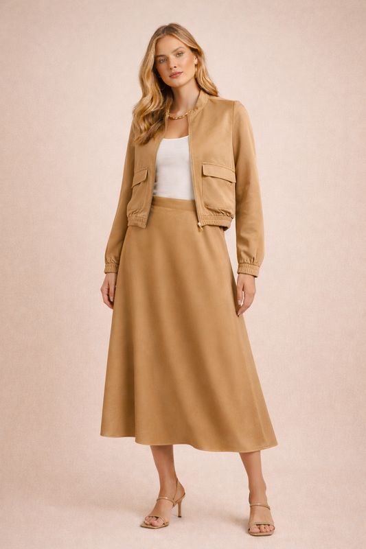 MEXX Dull Satin MIDI Skirt